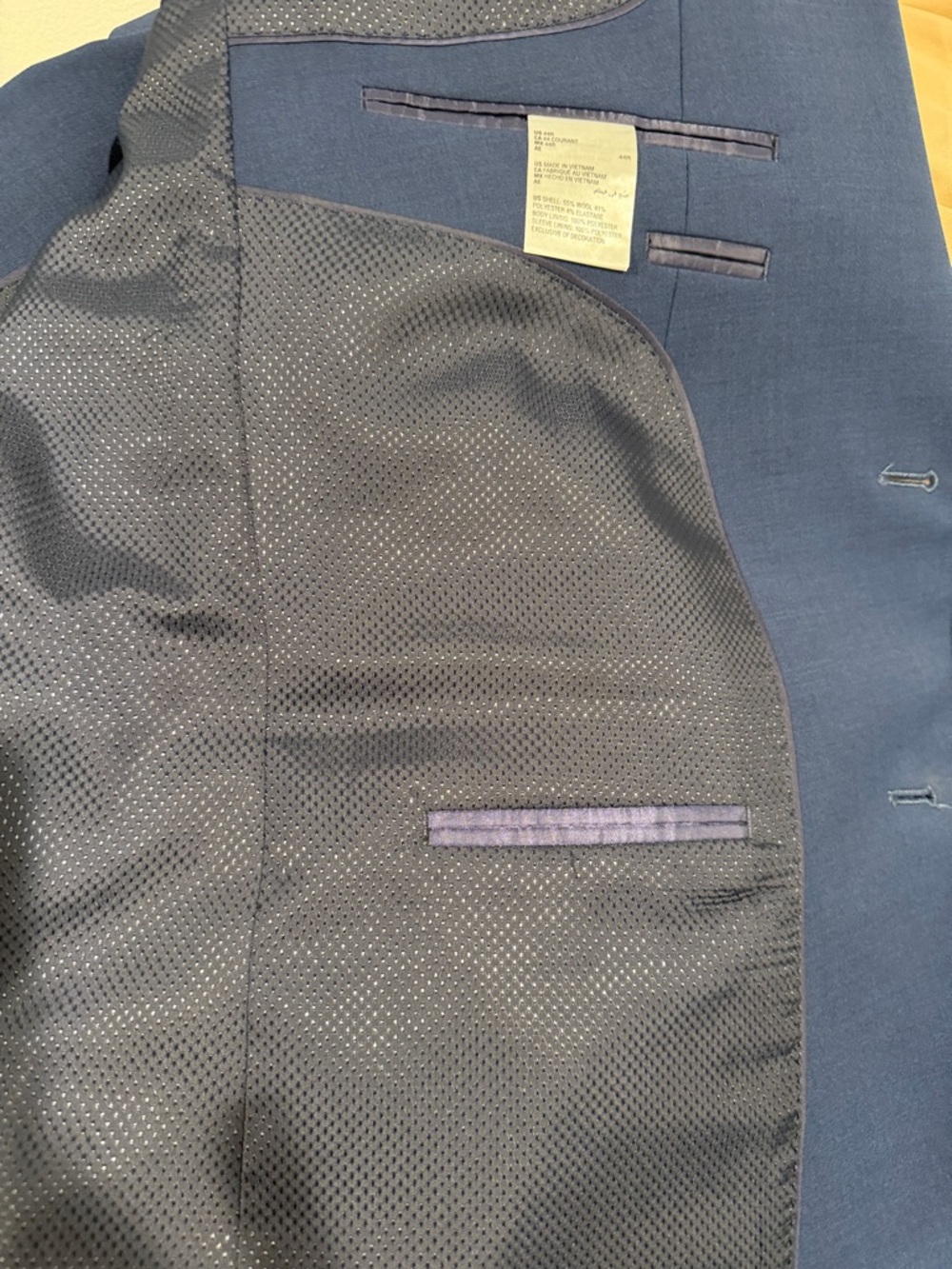 Bar III Men's Navy Two-Button Suit Jacket - Picture 5 of 8